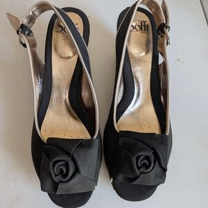 Sofft Women's Black Slingback Heels